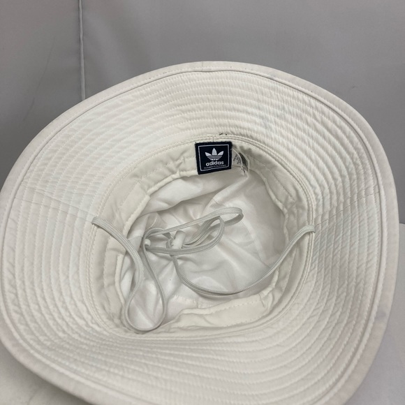 Adidas White Boonie Bucket Sun Hat W Pocket Adjustable Chin Strap Unisex OSFA - Picture 6 of 11